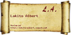 Lakits Albert névjegykártya
